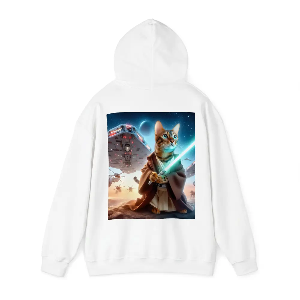 Jedi Cat Lightsaber Space Battle Scene – Hoodies