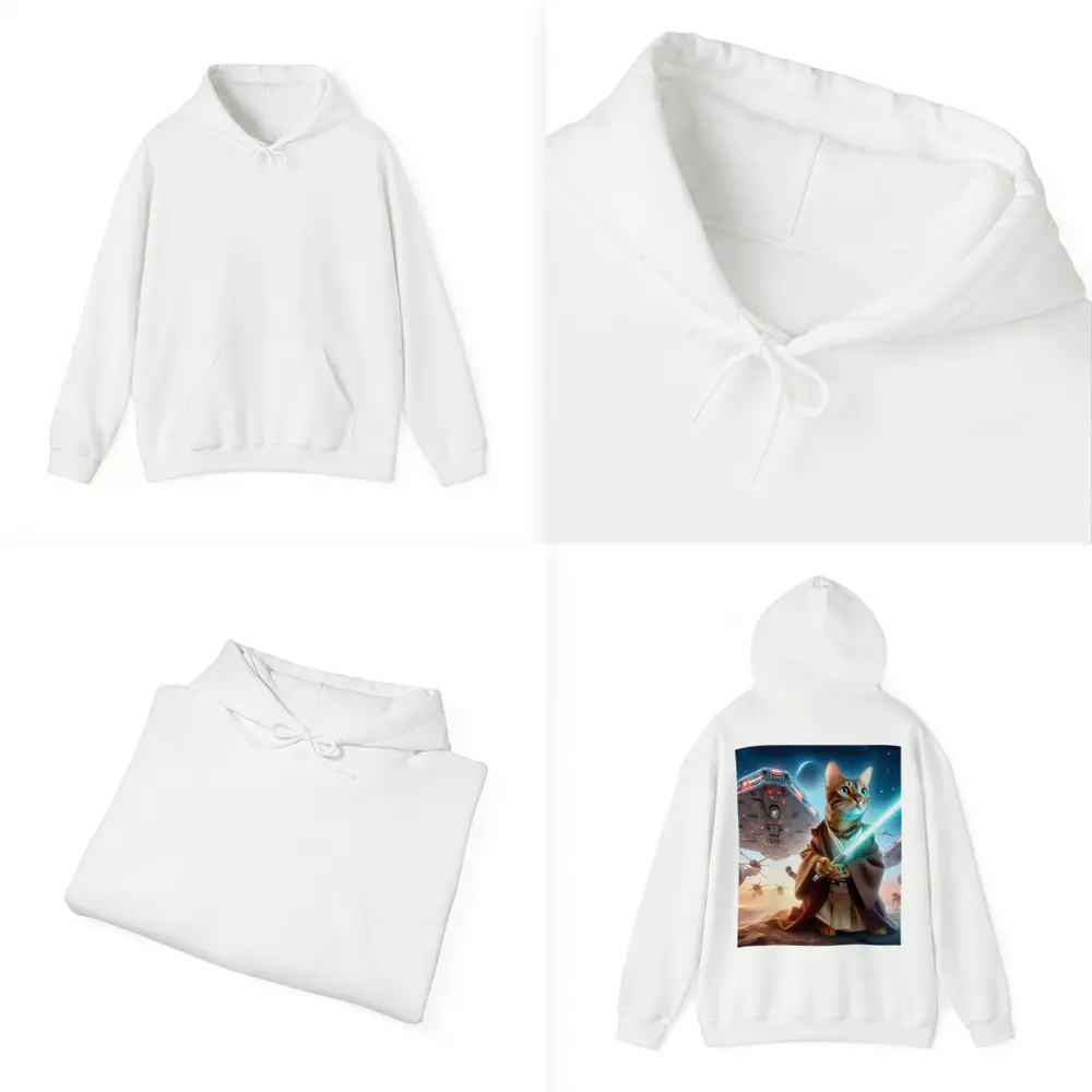Jedi Cat Lightsaber Space Battle Scene – Hoodies