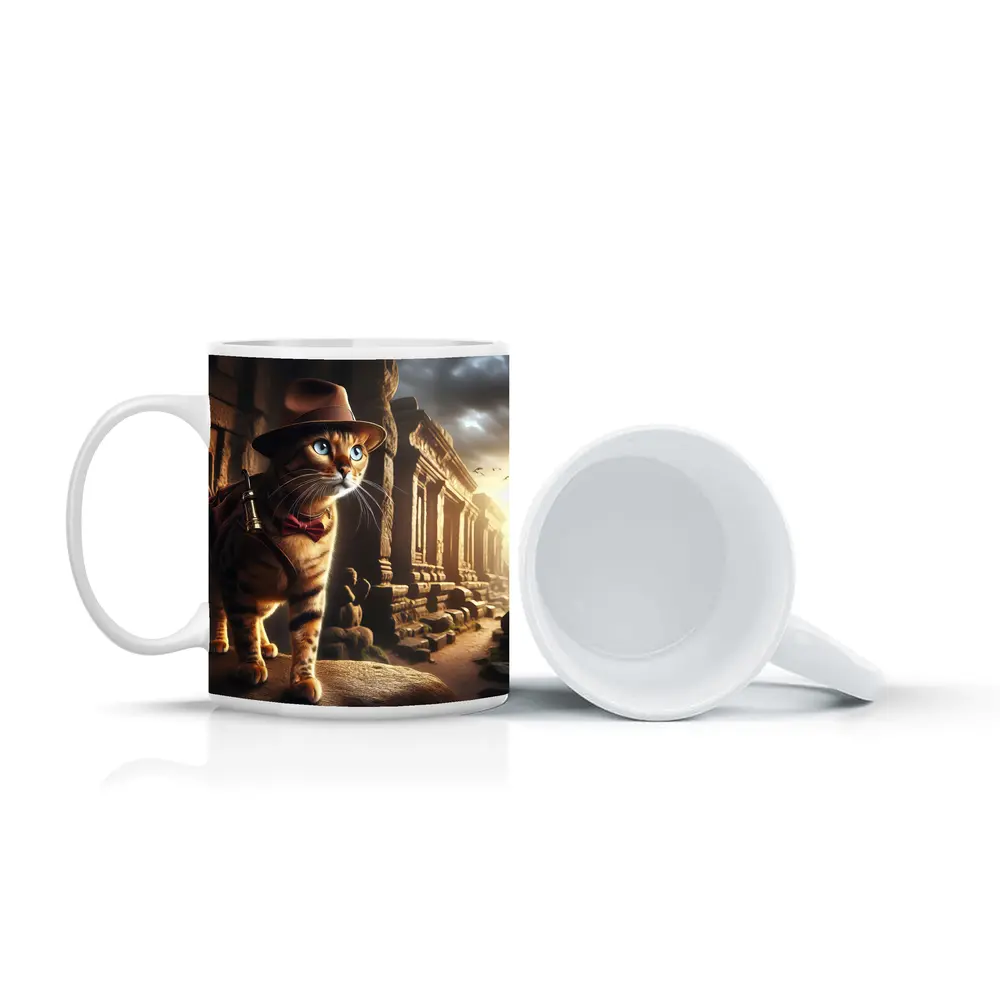 Adventure Cat Explorer Ancient Temple Ruins – Mugs