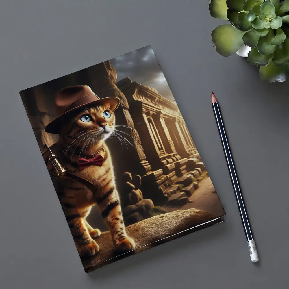 Adventure Cat Explorer Ancient Temple Ruins – Notebooks