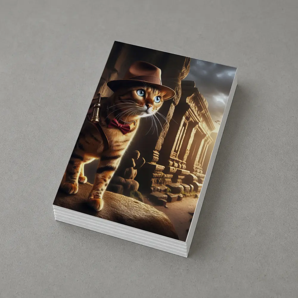 Adventure Cat Explorer Ancient Temple Ruins – Postcards
