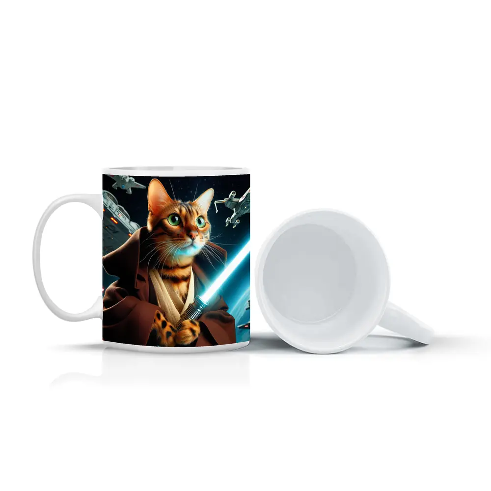 Bengal Cat Jedi Space Battle Fantasy – Mugs