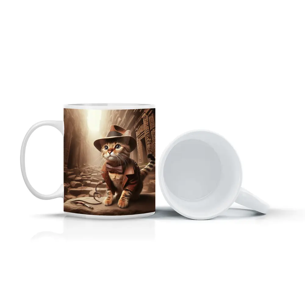 Adventure Cat Explorer Ancient Temple Ruins – Mugs