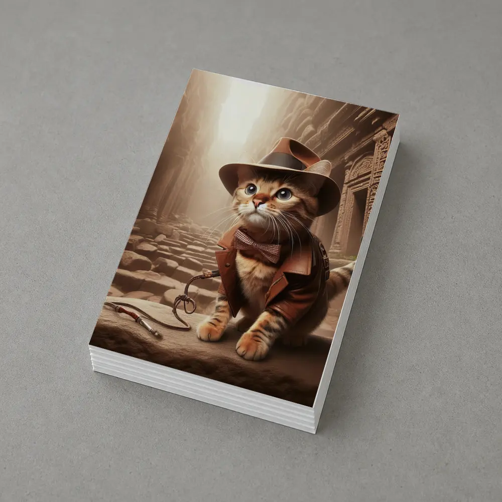 Adventure Cat Explorer Ancient Temple Ruins – Postcards