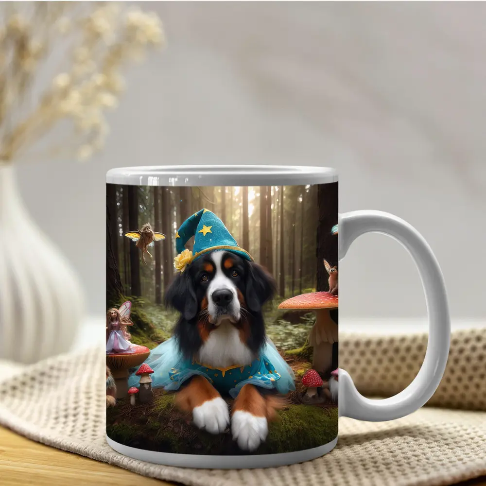 Bernese Mountain Dog Wizard Enchanted Forest – Mugs