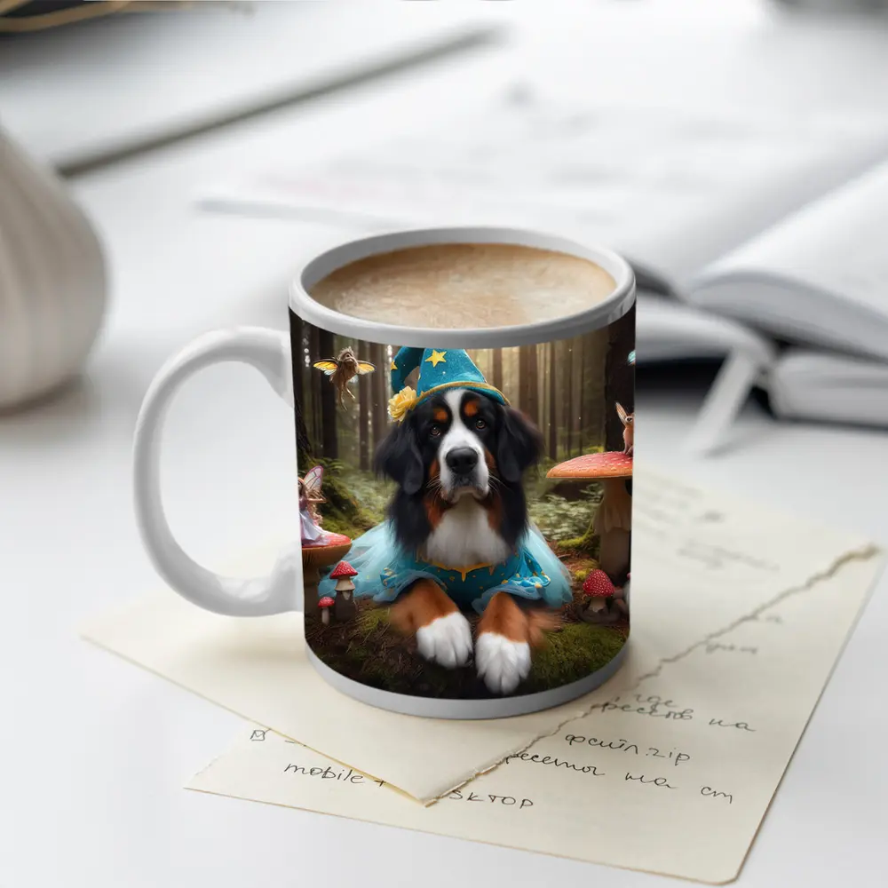 Bernese Mountain Dog Wizard Enchanted Forest – Mugs