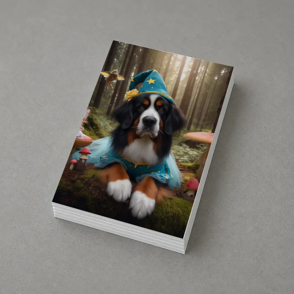 Bernese Mountain Dog Wizard Enchanted Forest – Postcards