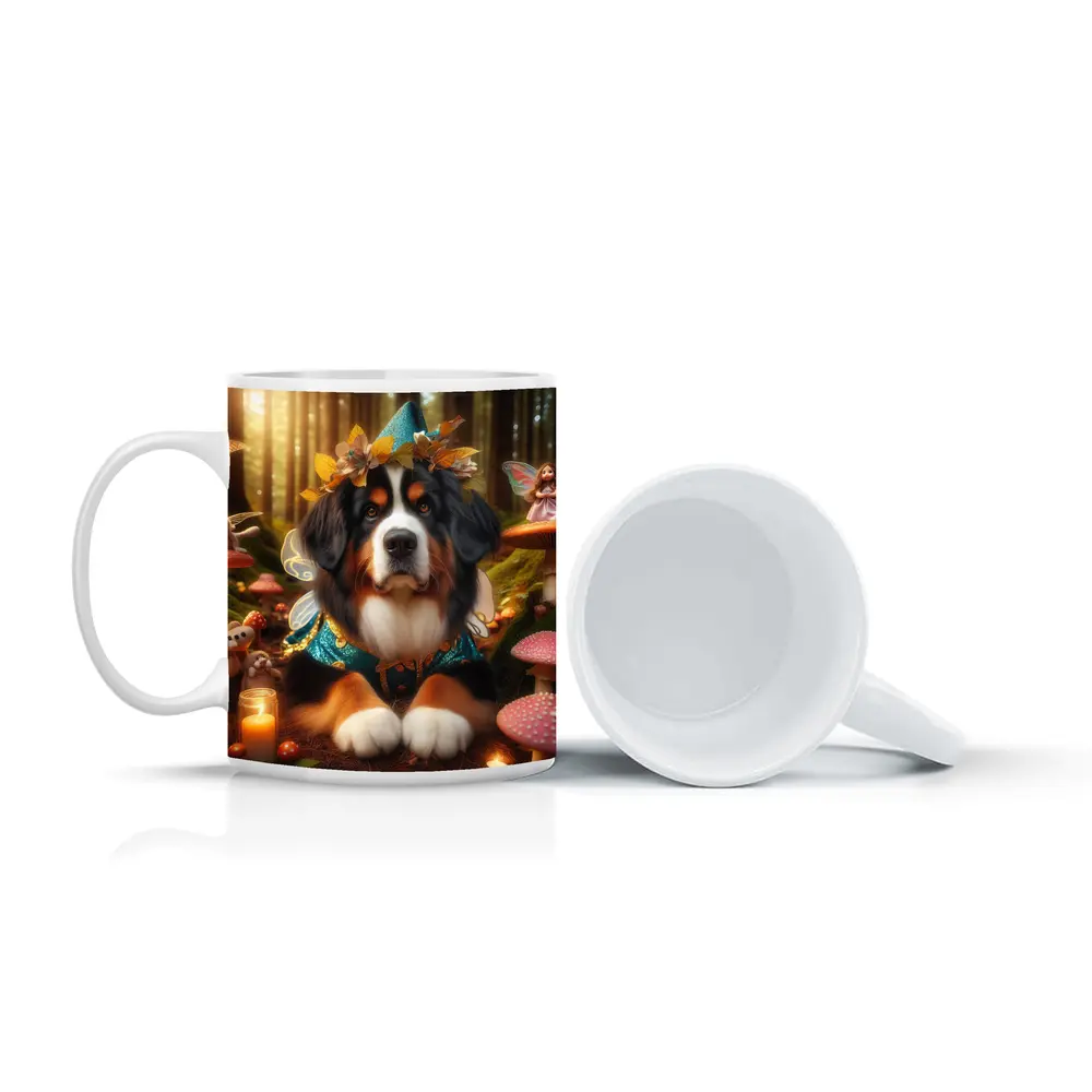 Bernese Mountain Dog Fairy Forest Fantasy – Mugs