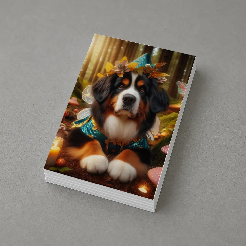 Bernese Mountain Dog Fairy Forest Fantasy – Postcards