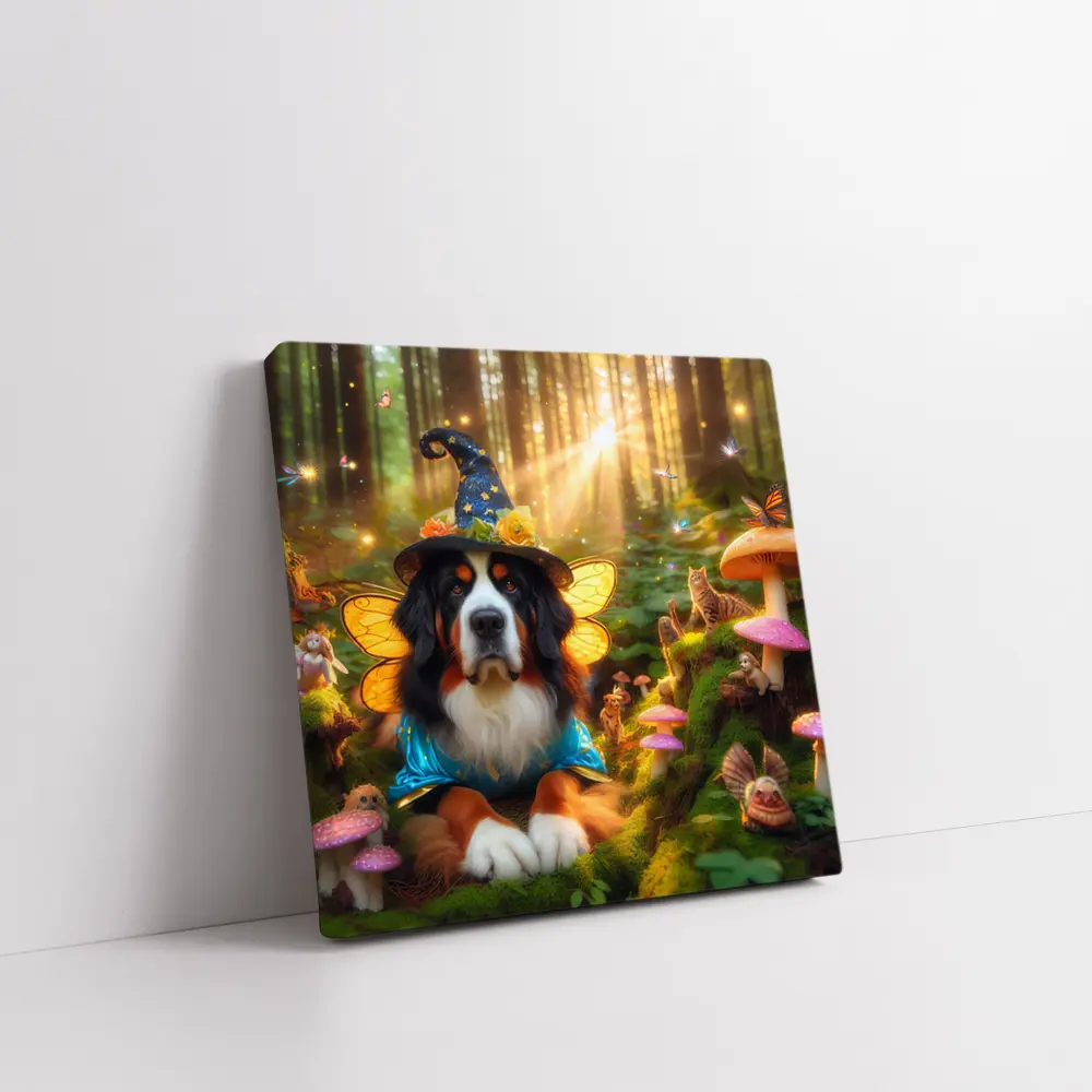 Bernese Mountain Dog Fairy Enchanted Forest – Wall Art