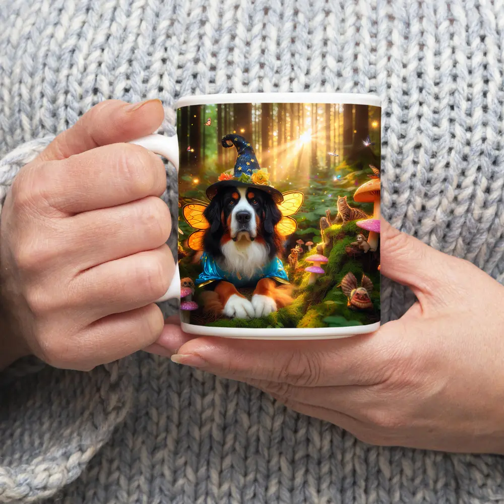 Bernese Mountain Dog Fairy Enchanted Forest – Mugs