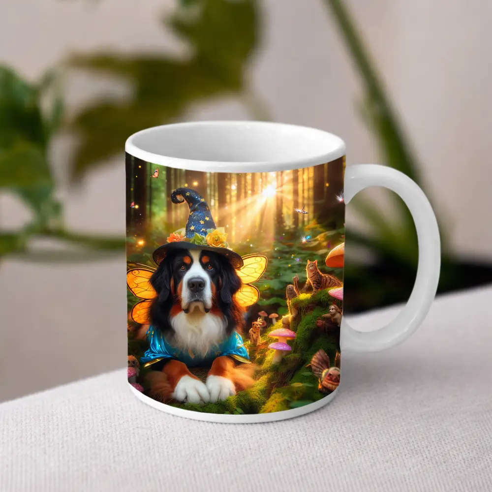 Bernese Mountain Dog Fairy Enchanted Forest – Mugs