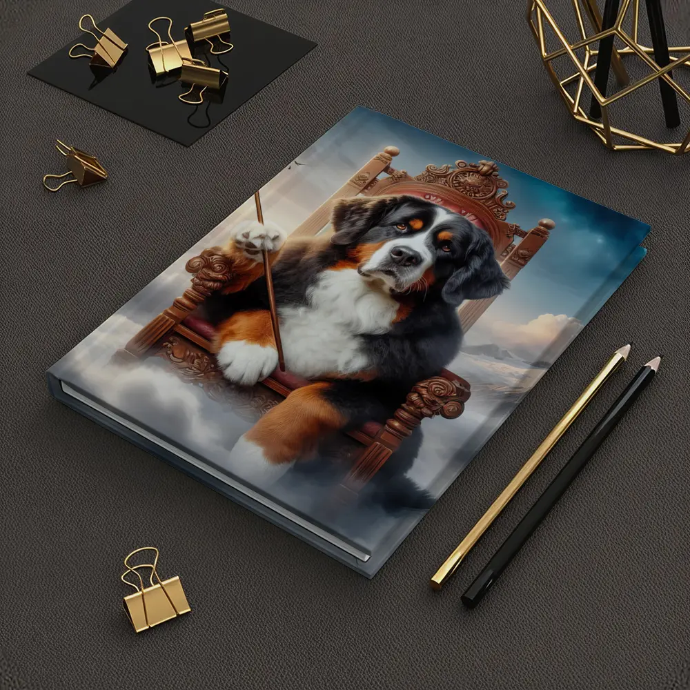Bernese Mountain Dog King on Throne – Notebooks