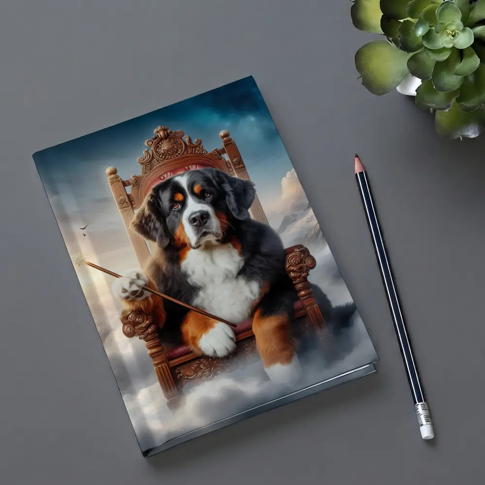 Bernese Mountain Dog King on Throne – Notebooks