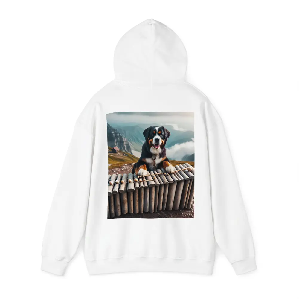 Bernese Mountain Dog Playing Xylophone Alpine – Hoodies