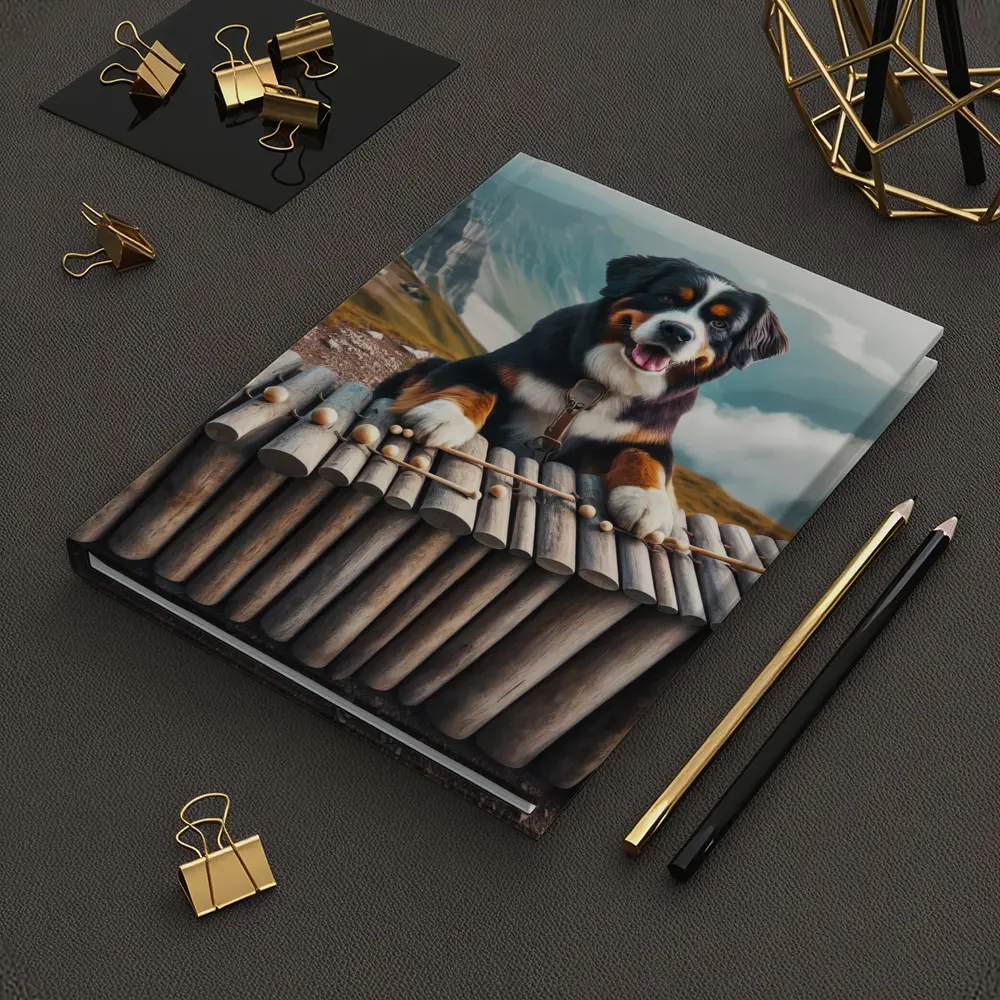 Bernese Mountain Dog Playing Xylophone Alpine – Notebooks