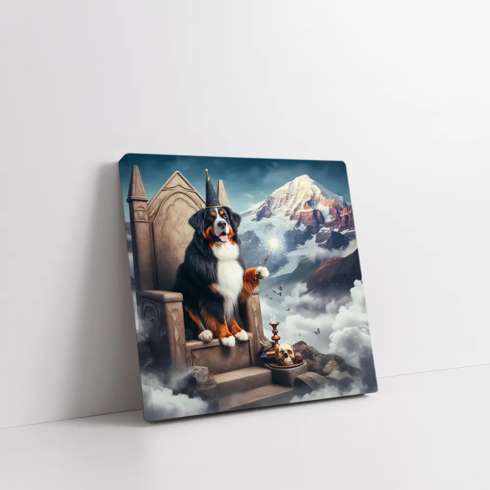 Bernese Mountain Dog Wizard Fantasy Throne – Wall Art