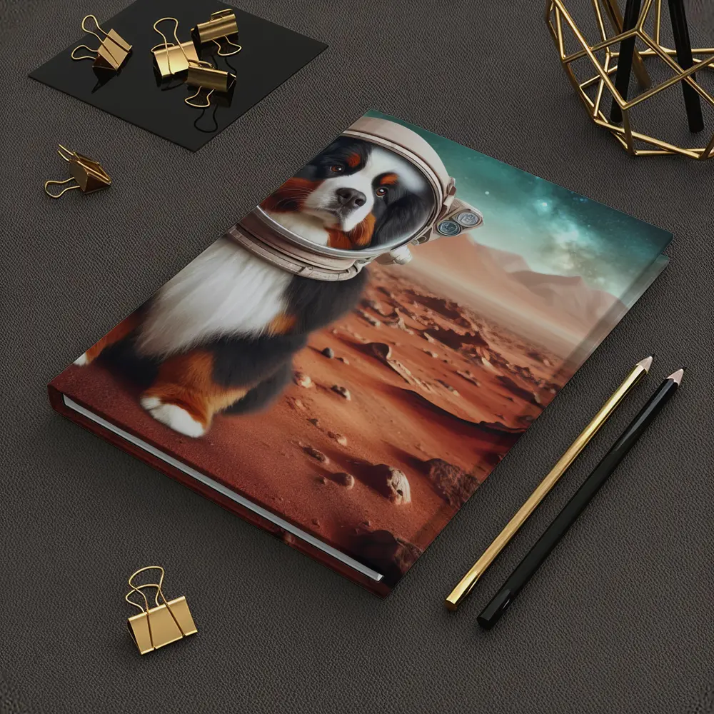 Bernese Mountain Dog Astronaut On Mars – Notebooks