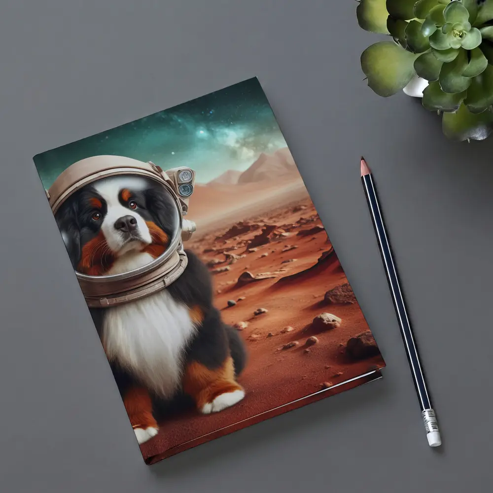 Bernese Mountain Dog Astronaut On Mars – Notebooks