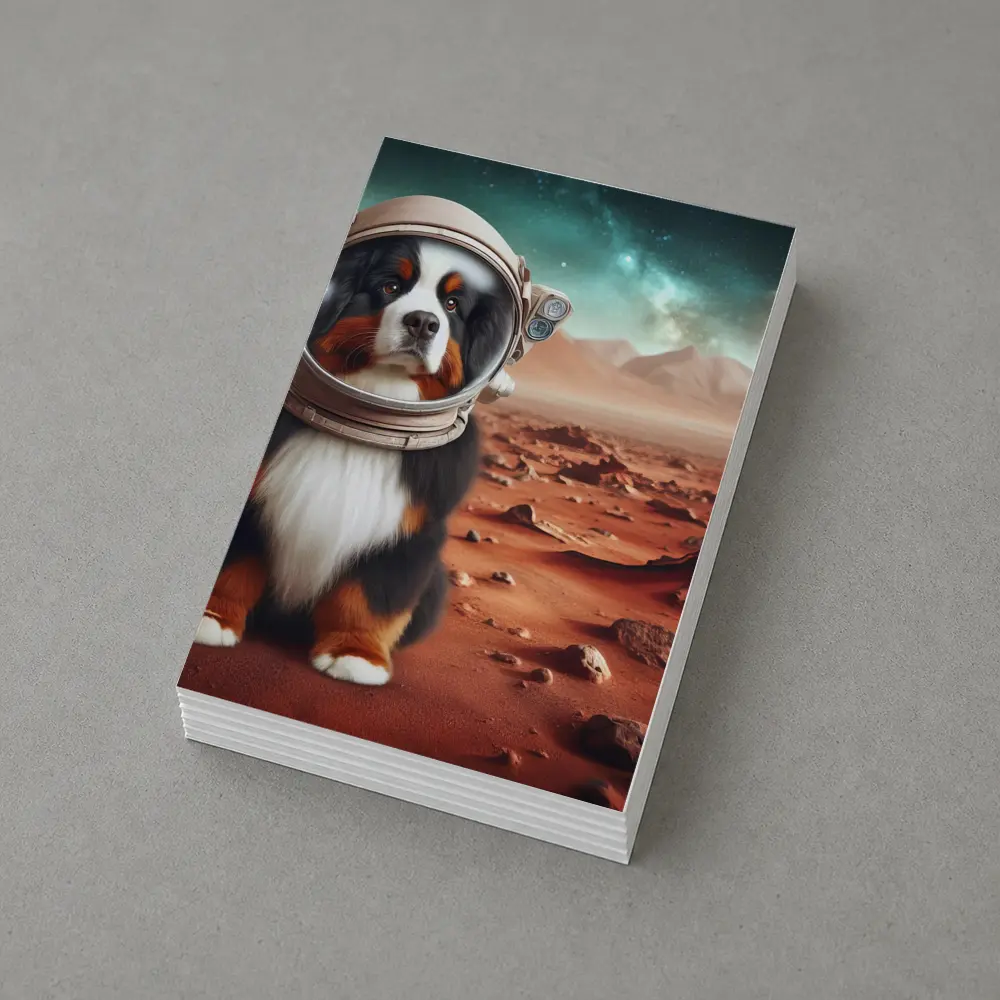 Bernese Mountain Dog Astronaut On Mars – Postcards