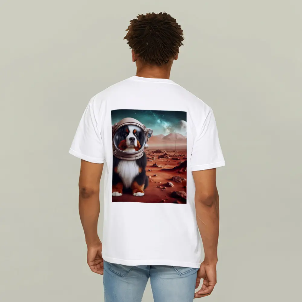 Bernese Mountain Dog Astronaut On Mars – T-Shirts