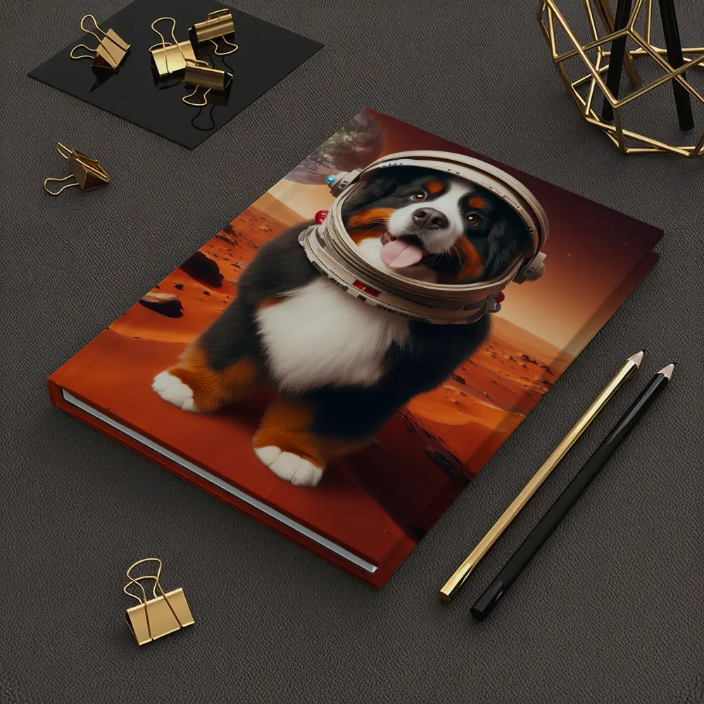 Bernese Mountain Dog Astronaut On Mars – Notebooks