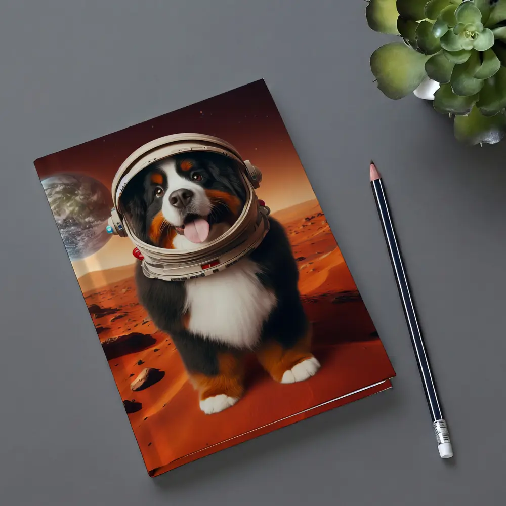 Bernese Mountain Dog Astronaut On Mars – Notebooks