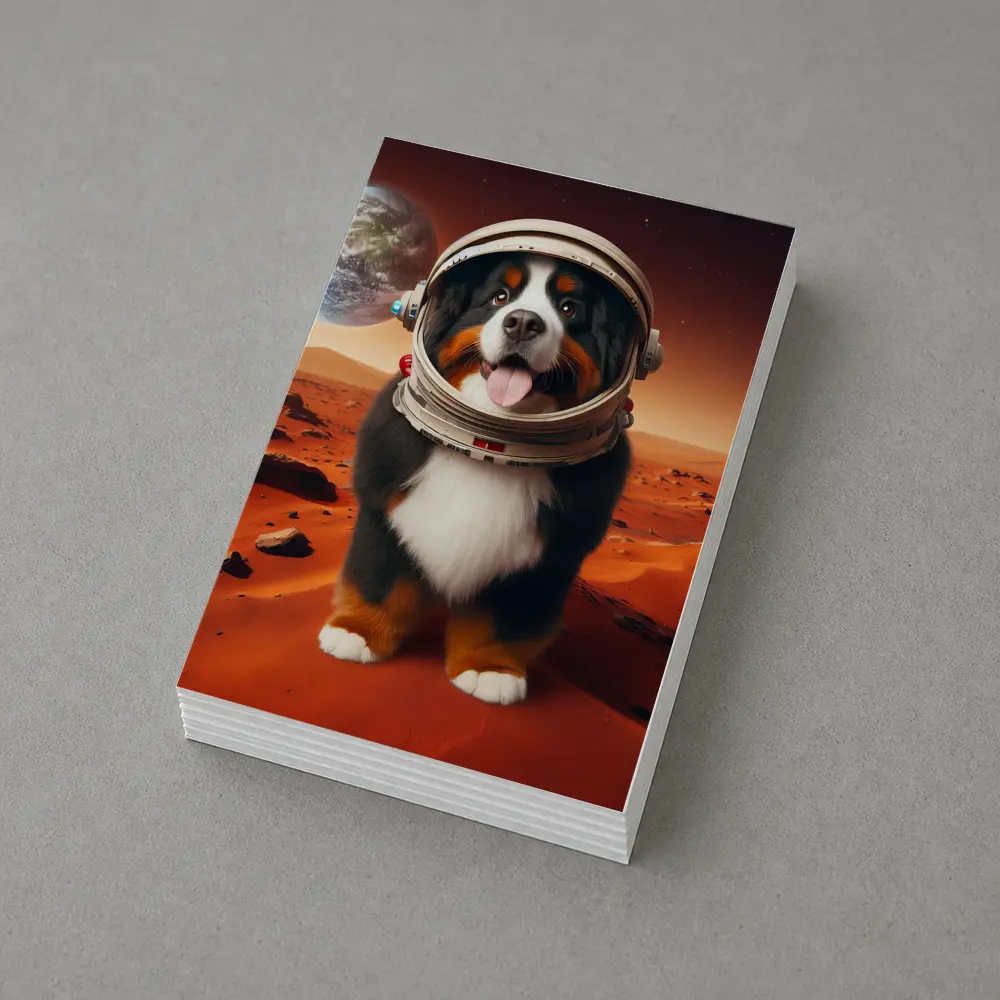 Bernese Mountain Dog Astronaut On Mars – Postcards