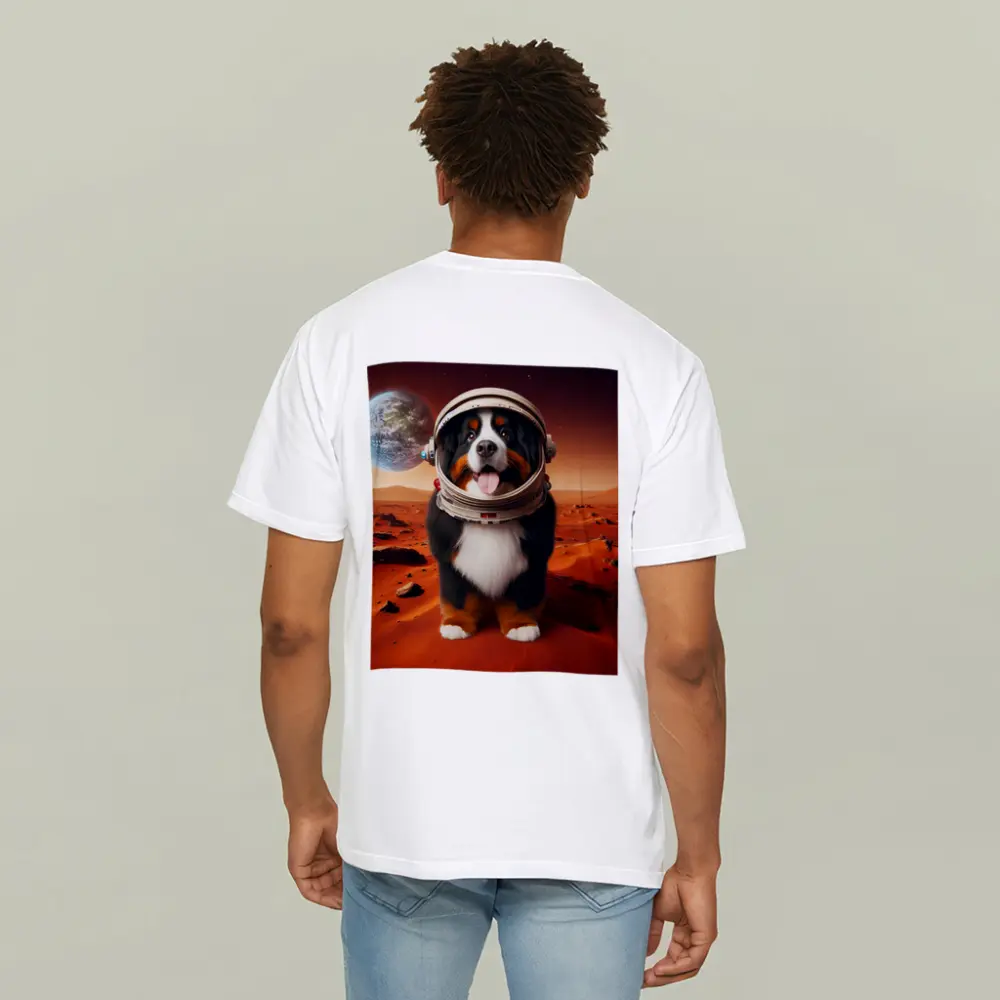 Bernese Mountain Dog Astronaut On Mars – T-Shirts
