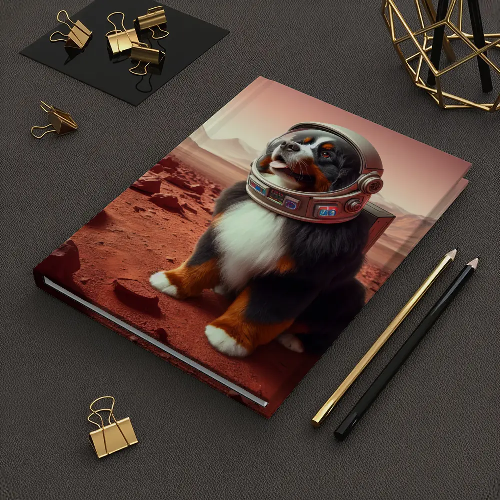 Bernese Mountain Dog Astronaut On Mars – Notebooks