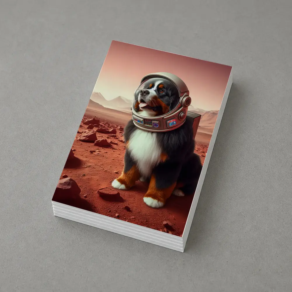 Bernese Mountain Dog Astronaut On Mars – Postcards