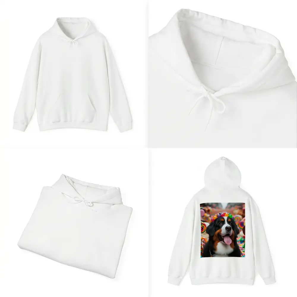 Bernese Mountain Dog Candy Land Scene – Hoodies