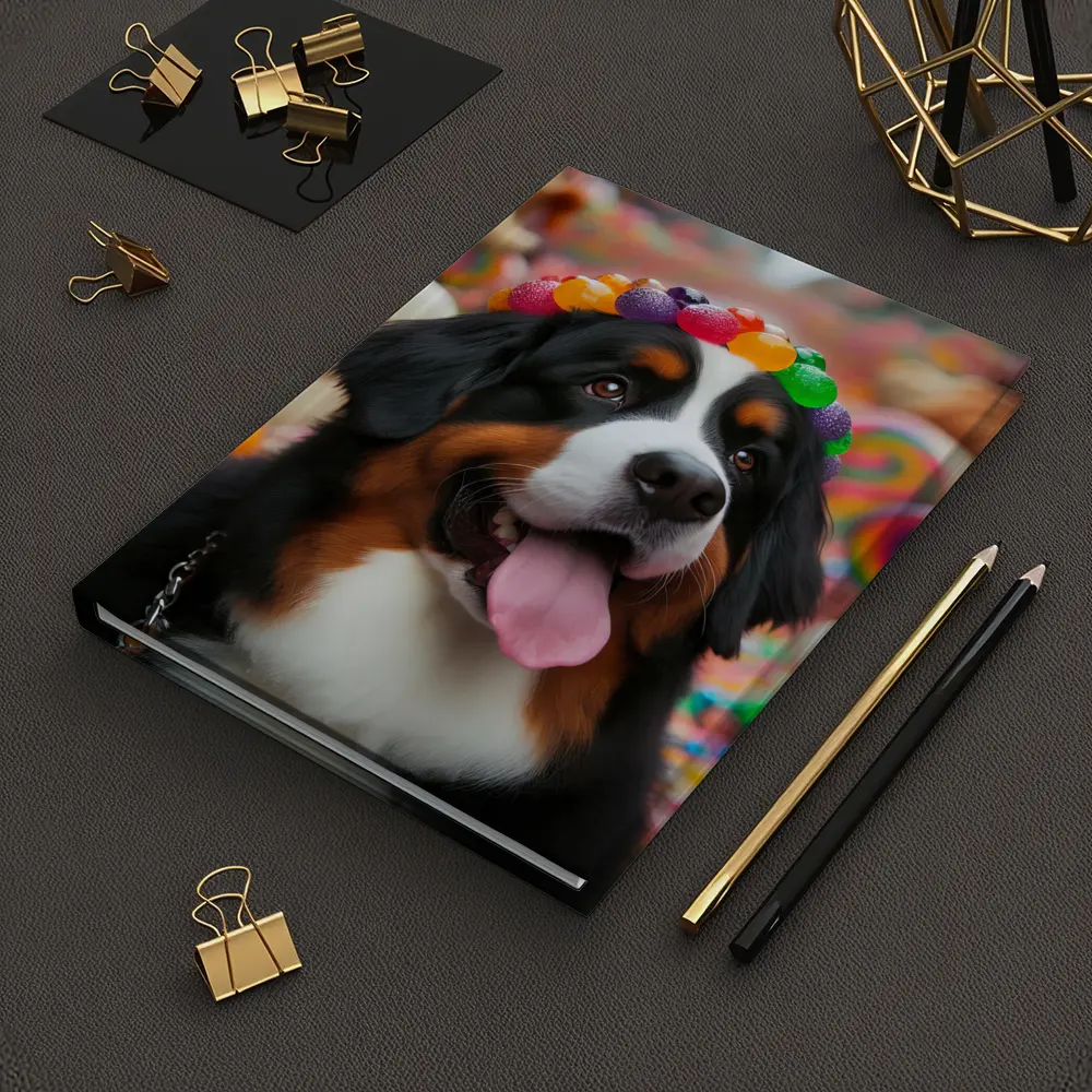 Bernese Mountain Dog Candy Land Scene – Notebooks