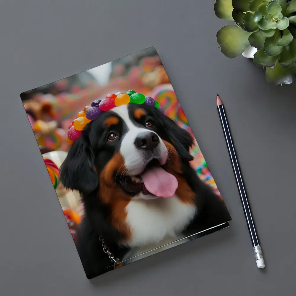 Bernese Mountain Dog Candy Land Scene – Notebooks