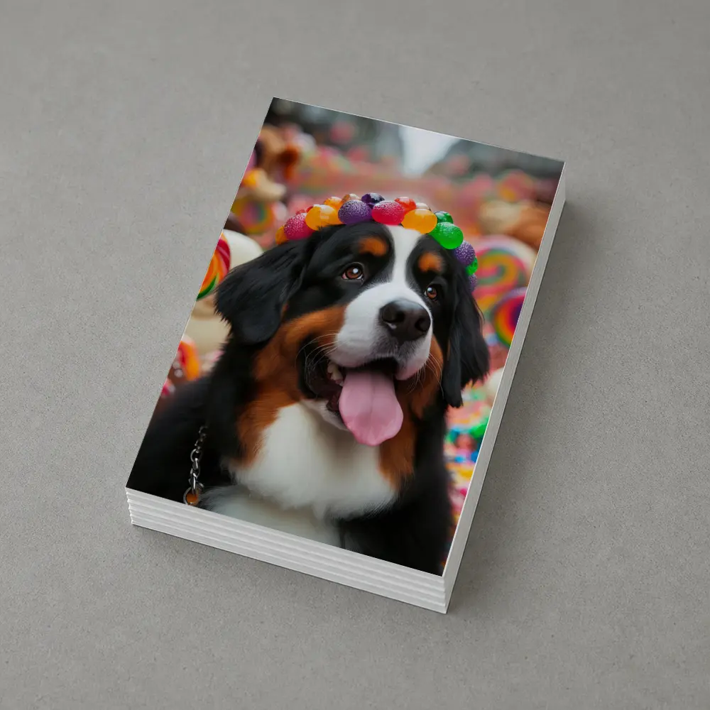 Bernese Mountain Dog Candy Land Scene – Postcards