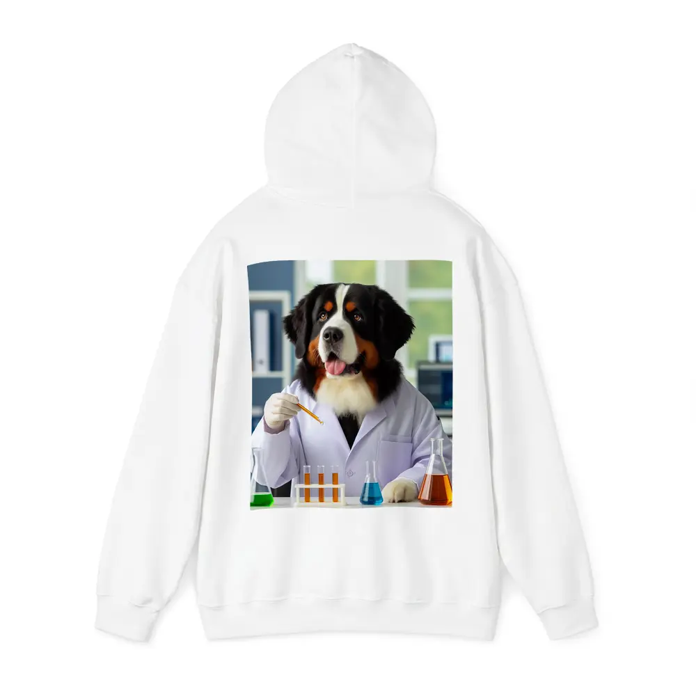 Bernese Mountain Dog Scientist Laboratory Setting – Hoodies
