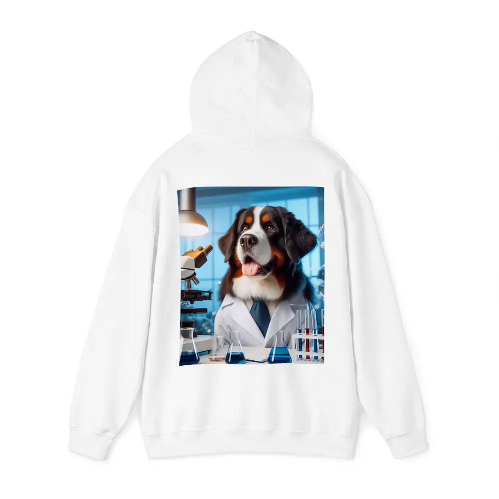 Bernese Mountain Dog Scientist Laboratory Setting – Hoodies