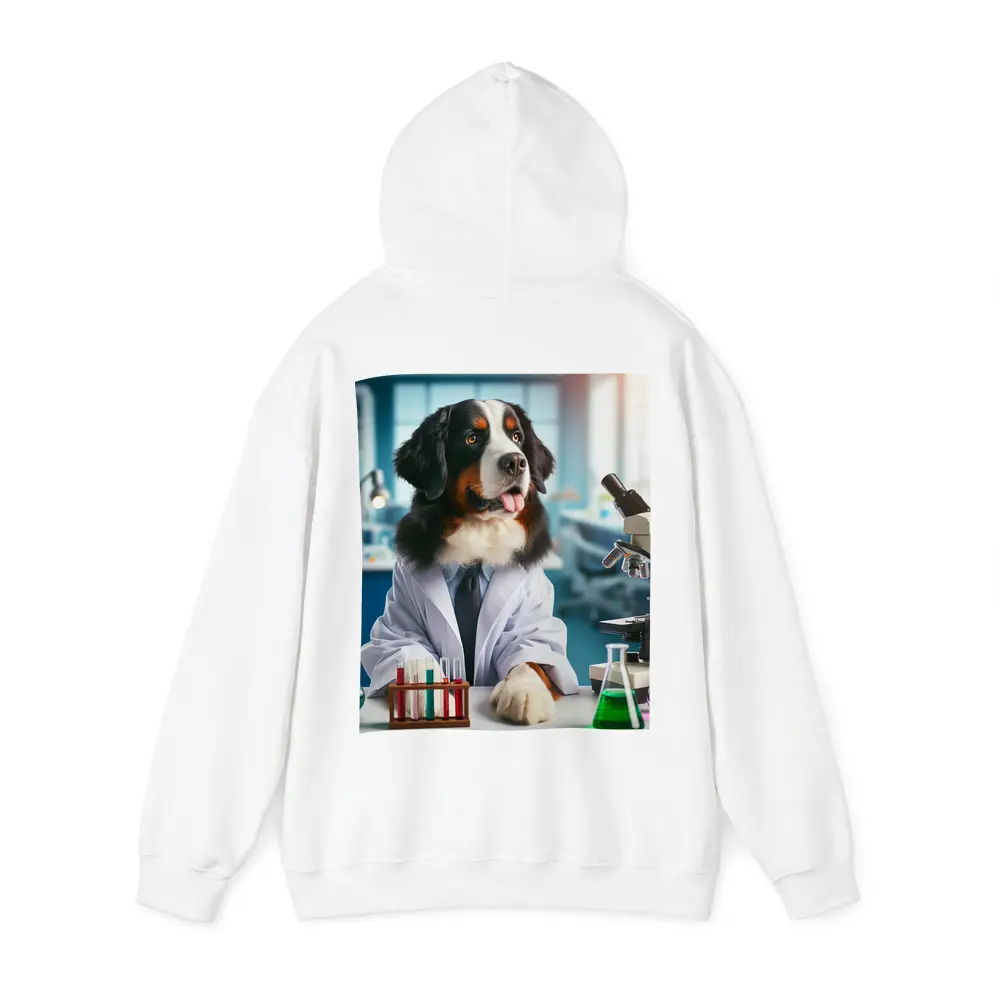 Bernese Mountain Dog Scientist Laboratory Portrait – Hoodies