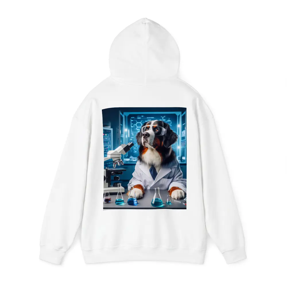 Bernese Mountain Dog Scientist Laboratory Setting – Hoodies
