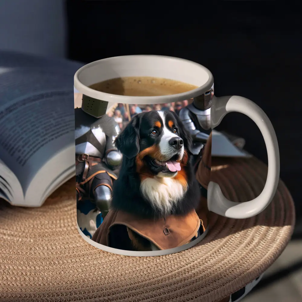 Bernese Mountain Dog Knight Medieval Battle – Mugs