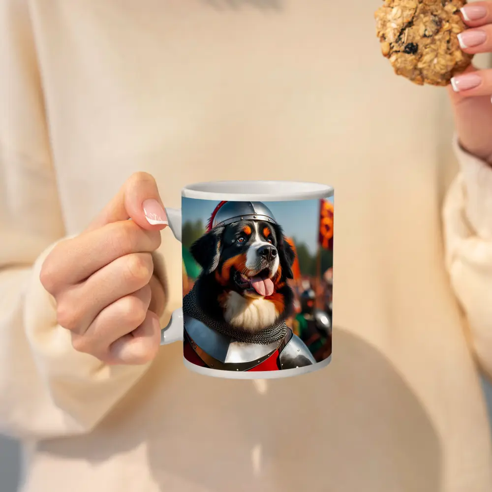 Bernese Mountain Dog Knight Medieval Battle – Mugs