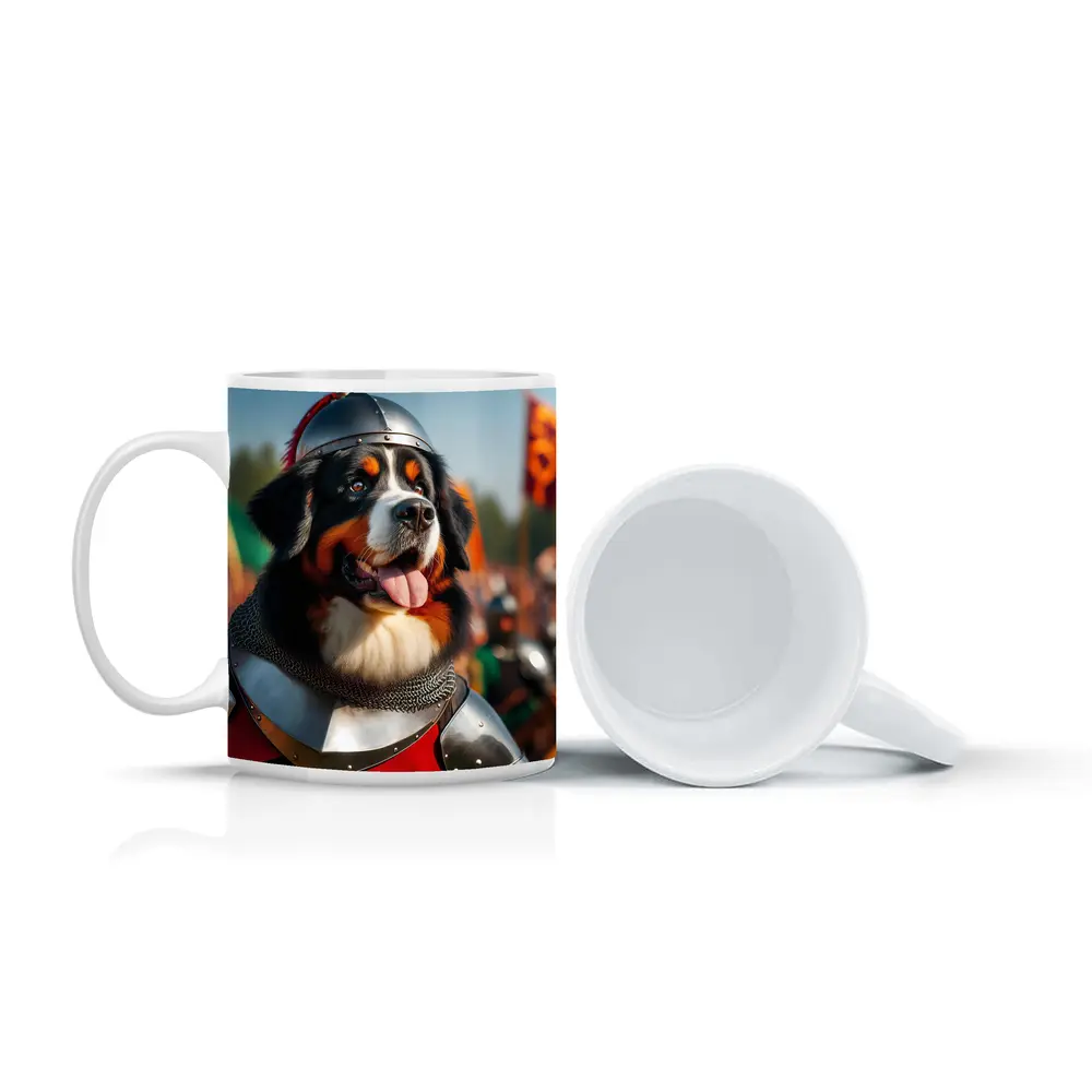 Bernese Mountain Dog Knight Medieval Battle – Mugs