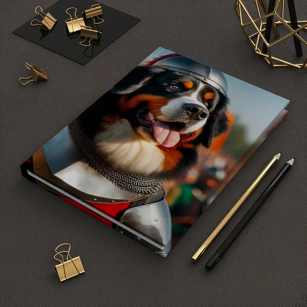 Bernese Mountain Dog Knight Medieval Battle – Notebooks