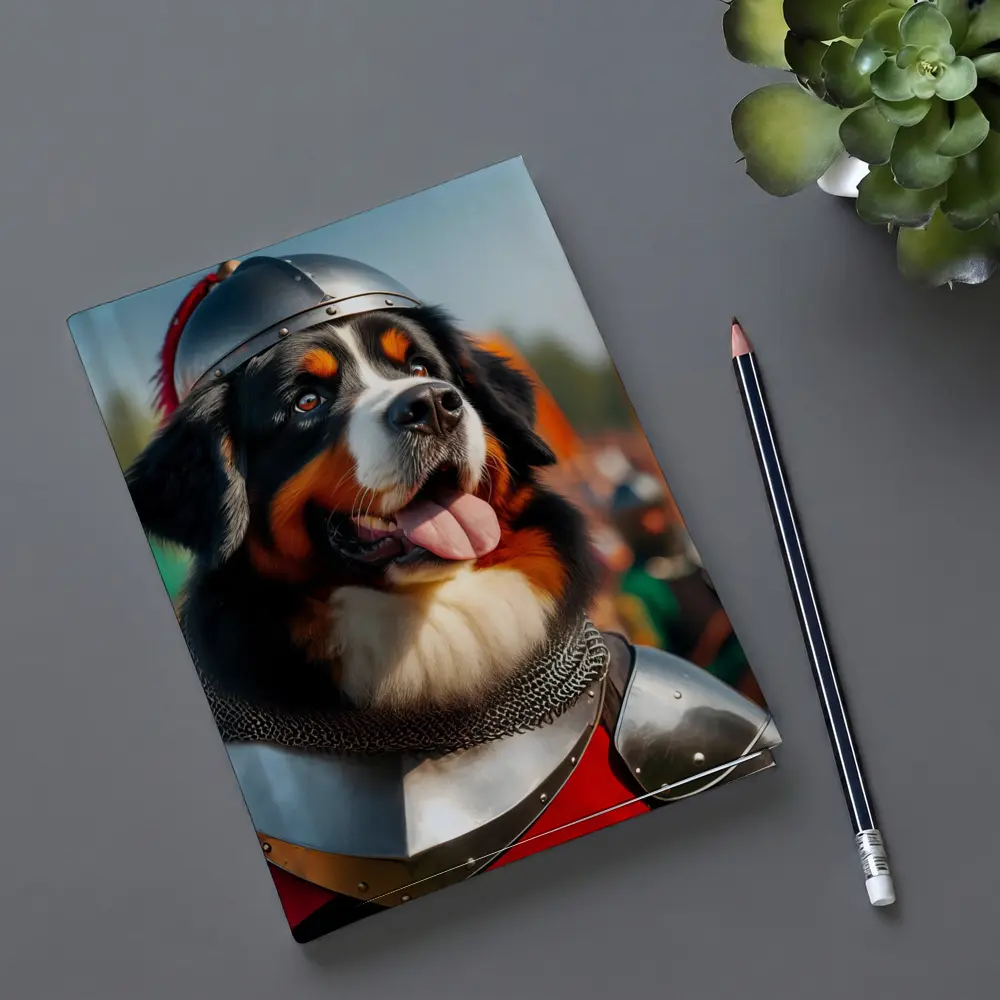 Bernese Mountain Dog Knight Medieval Battle – Notebooks