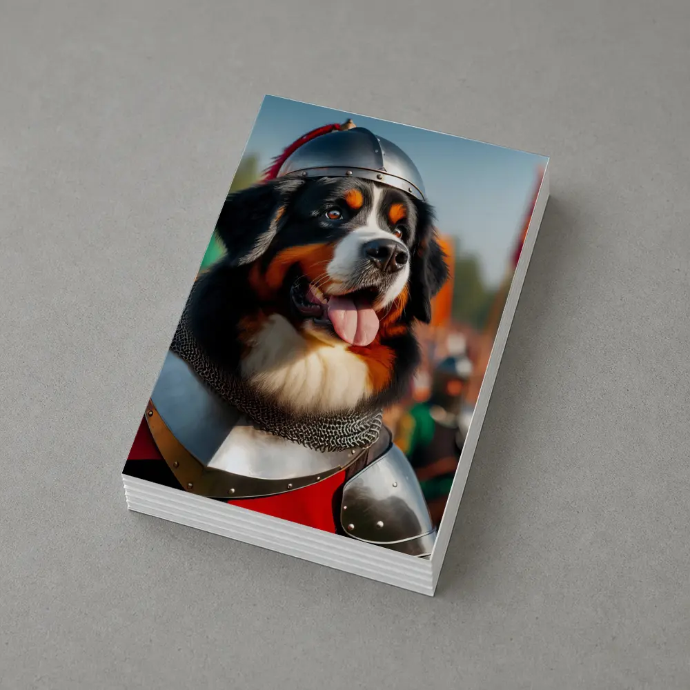 Bernese Mountain Dog Knight Medieval Battle – Postcards