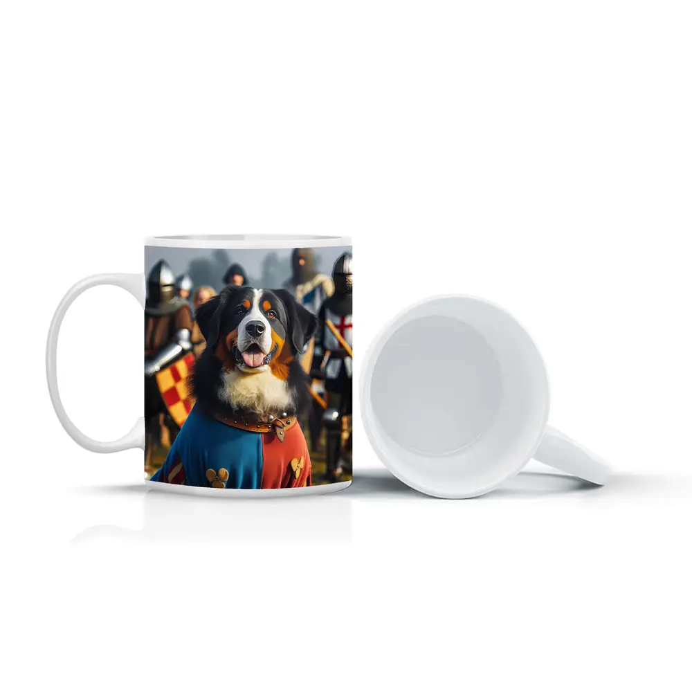 Bernese Mountain Dog Knight Medieval Battle – Mugs