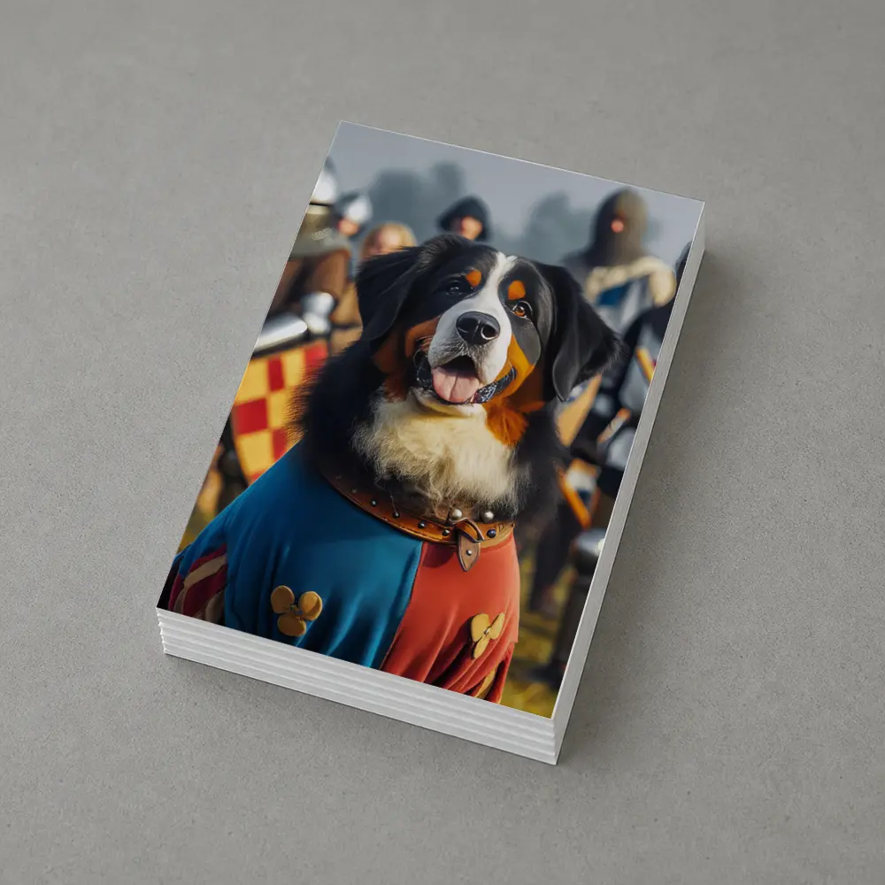Bernese Mountain Dog Knight Medieval Battle – Postcards