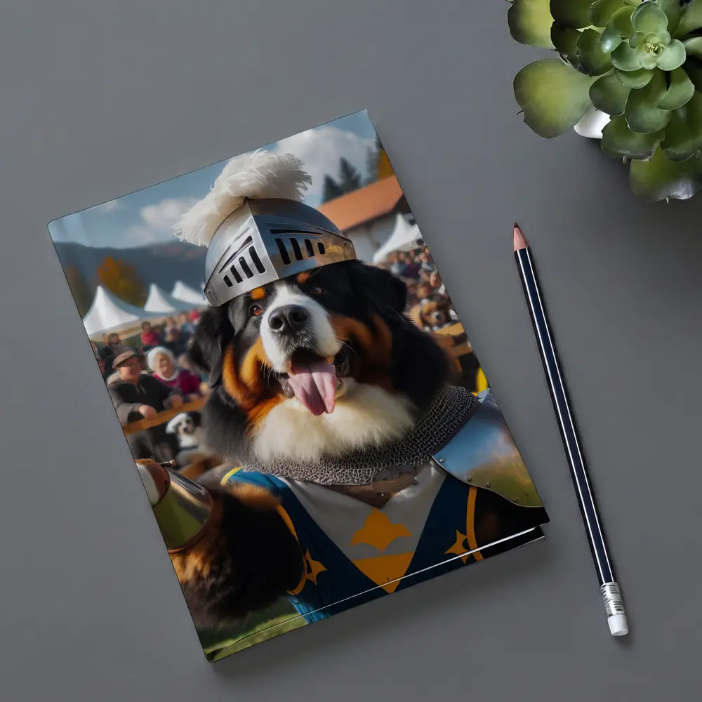 Bernese Mountain Dog Knight Armor Crowd – Notebooks
