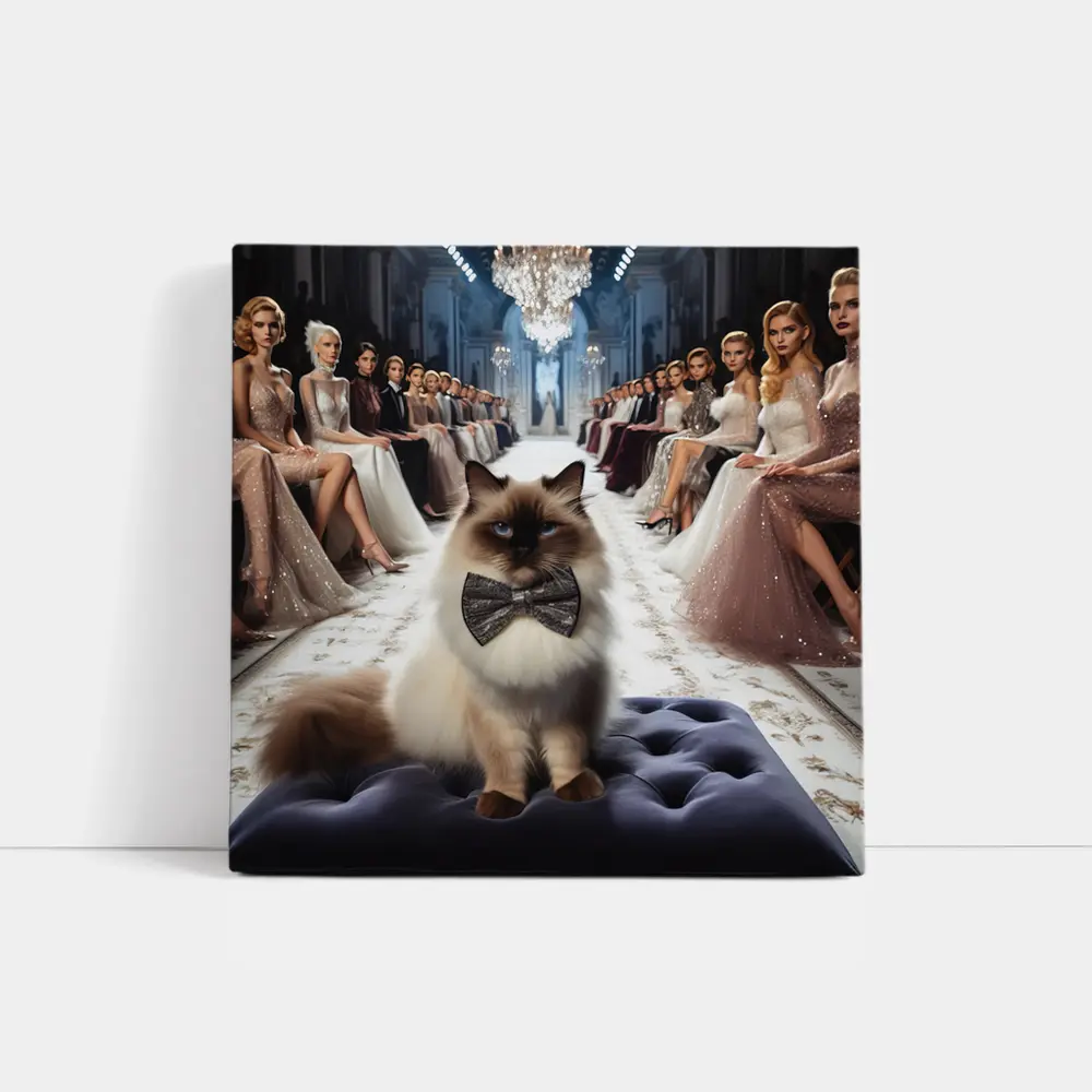 Birman Cat Fashion Show Luxury Runway – Wall Art