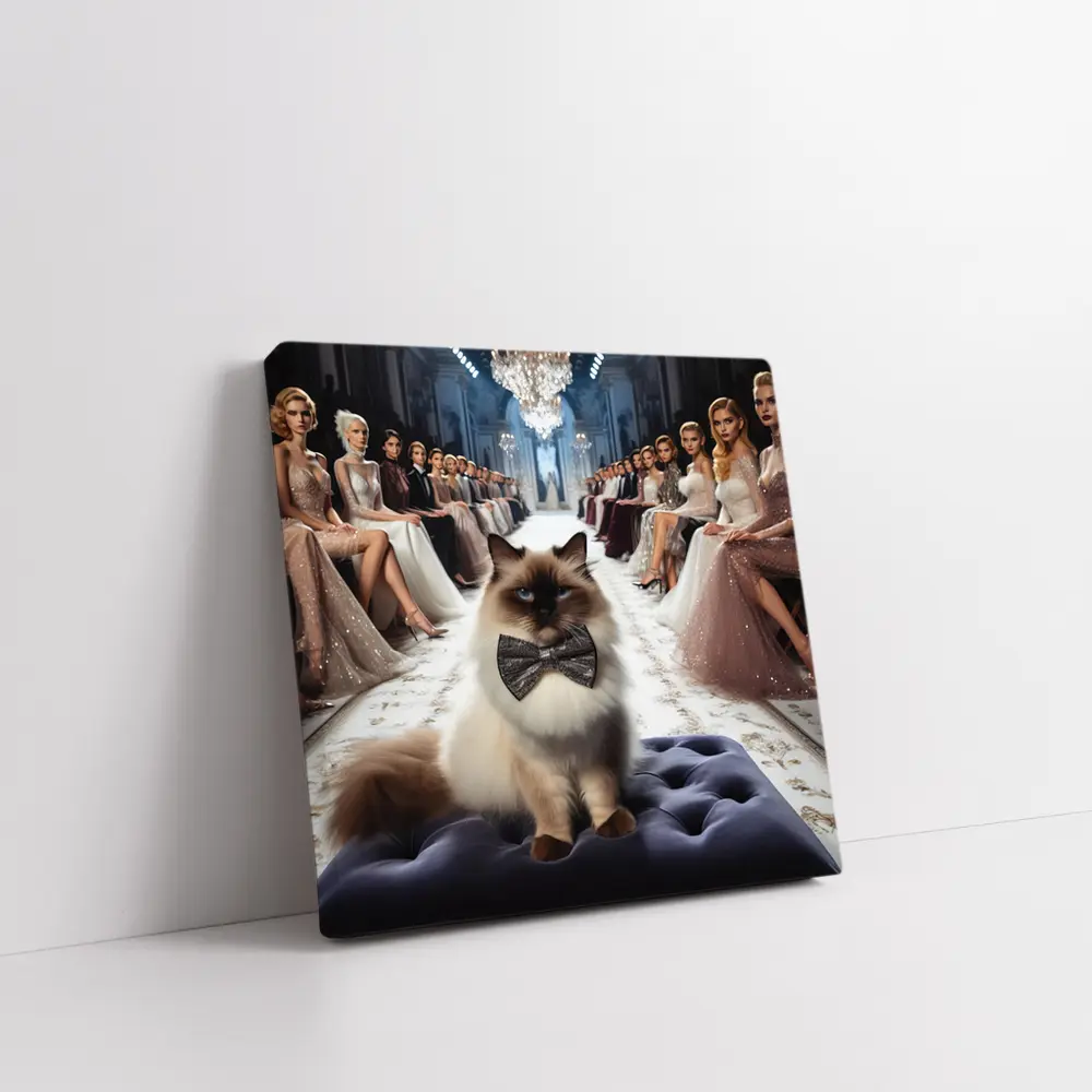 Birman Cat Fashion Show Luxury Runway – Wall Art